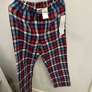 GAP Kids Red and Blue Plaid Pants NWT